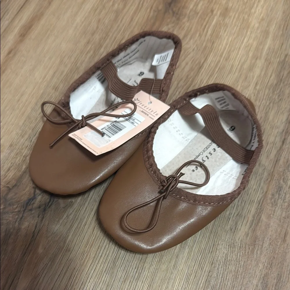 Freestyle Brown Kids Ballet Flats